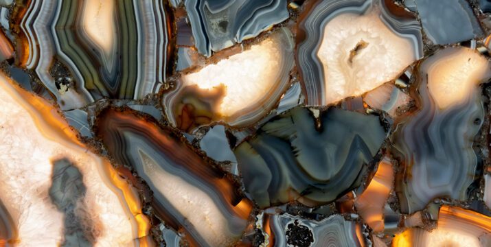 Black agate stone background